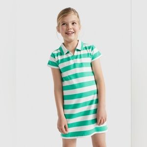 💚 BRAND NEW Seed Heritage 100% Cotton Core Rugby Dress in Jade Green Stripe 3T